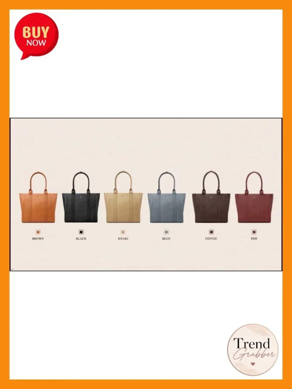 Full-Grain Leather Work Tote, Structured Business Tote, 15.6